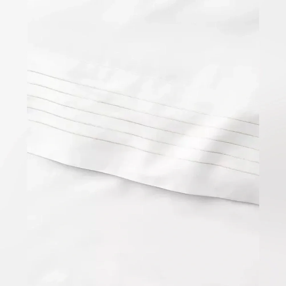 $215 NEW RALPH LAUREN HOME QUEEN FLAT SHEET 624 TC SATEEN HANDKERCHIEF PLATINUM